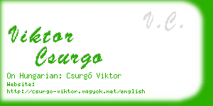 viktor csurgo business card